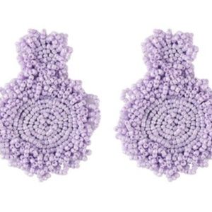 Zara purple beaded summer spring trendy earrings fashion